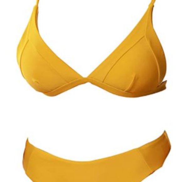 NWT Cheeky Bikini Swimsuit for Women 2 Piece Bathing Suits Solid Beach Swimwear - Picture 4 of 4